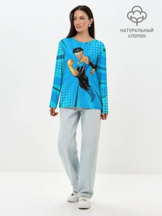 Лонгслив женский. Хлопок / Неуязвимый Марк Грэйсон