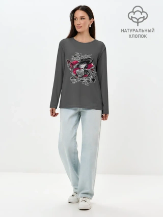 Лонгслив женский. Хлопок / Heart. Lady Dimitrescu