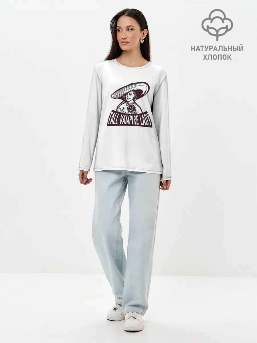 Лонгслив женский. Хлопок / Tall Vampire Lady