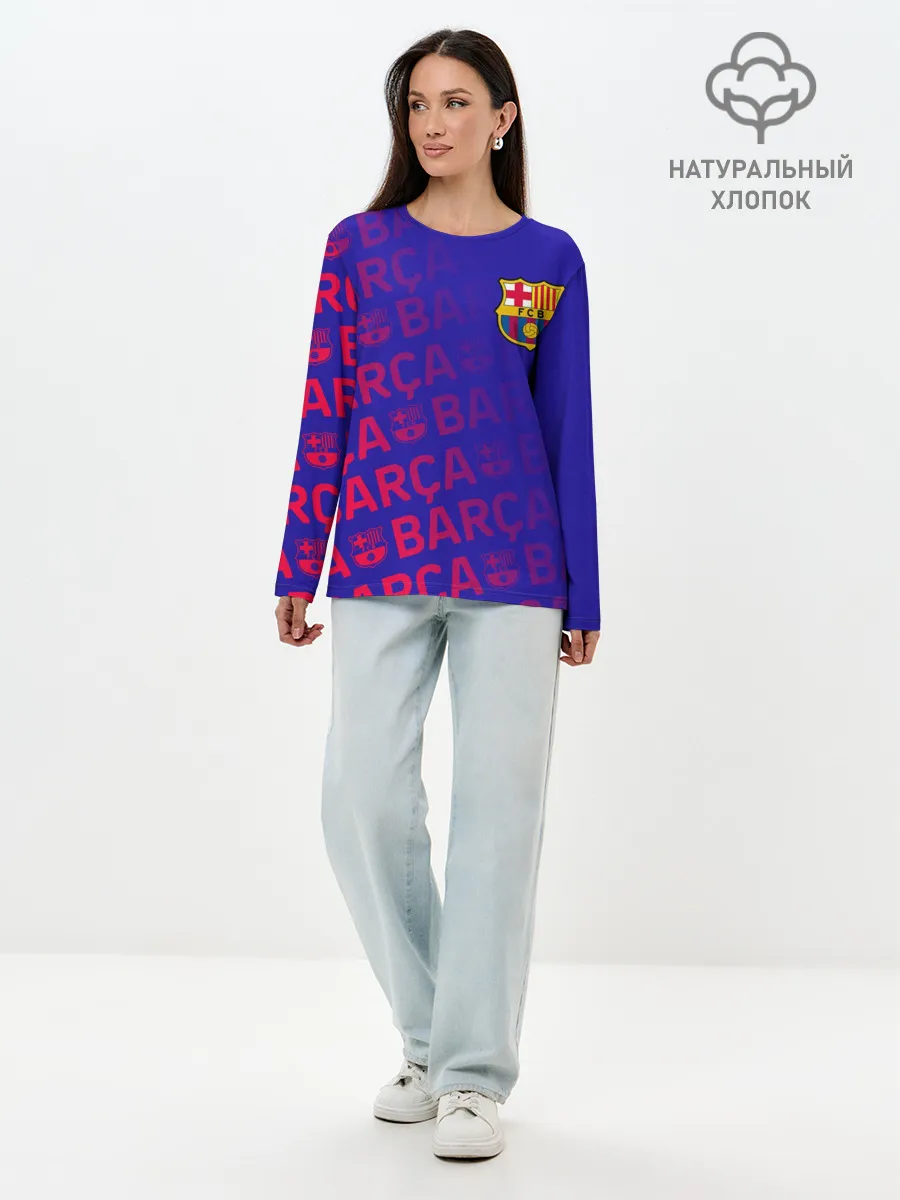 Лонгслив женский. Хлопок / FC BARCELONA / ФК БАРСЕЛОНА