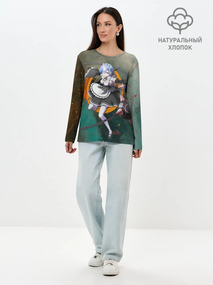 Лонгслив женский. Хлопок / Rem