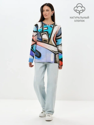 Лонгслив женский. Хлопок / Street Art Graffiti