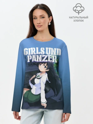 Лонгслив женский. Хлопок / Girls und Panzer
