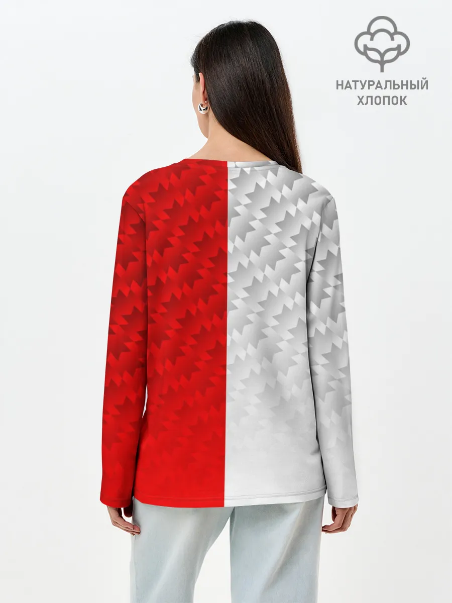 Лонгслив женский. Хлопок / МАНЧЕСТЕР / MANCHESTER / УЗОР