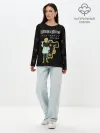 Лонгслив женский. Хлопок / Лакк Вольтия | Чёрный Клевер