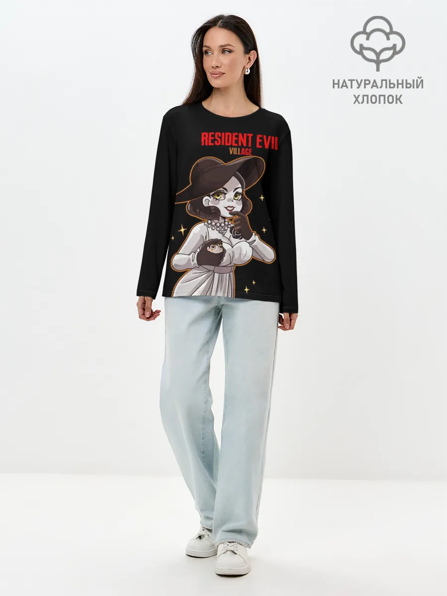 Лонгслив женский. Хлопок / Resident Evil Димитреску