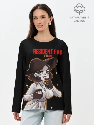Лонгслив женский. Хлопок / Resident Evil Димитреску
