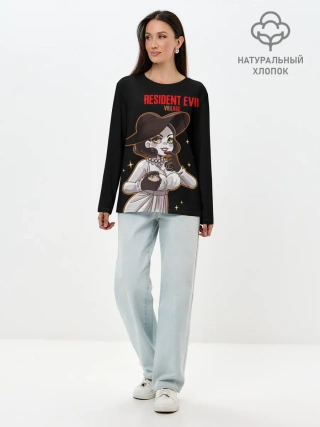 Лонгслив женский. Хлопок / Resident Evil Димитреску