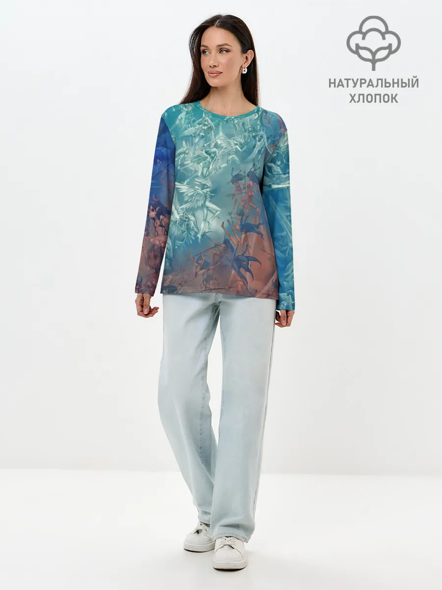 Лонгслив женский. Хлопок / Ангелы и Демоны