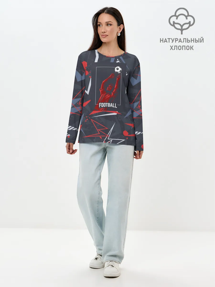 Лонгслив женский. Хлопок / ФУТБОЛ