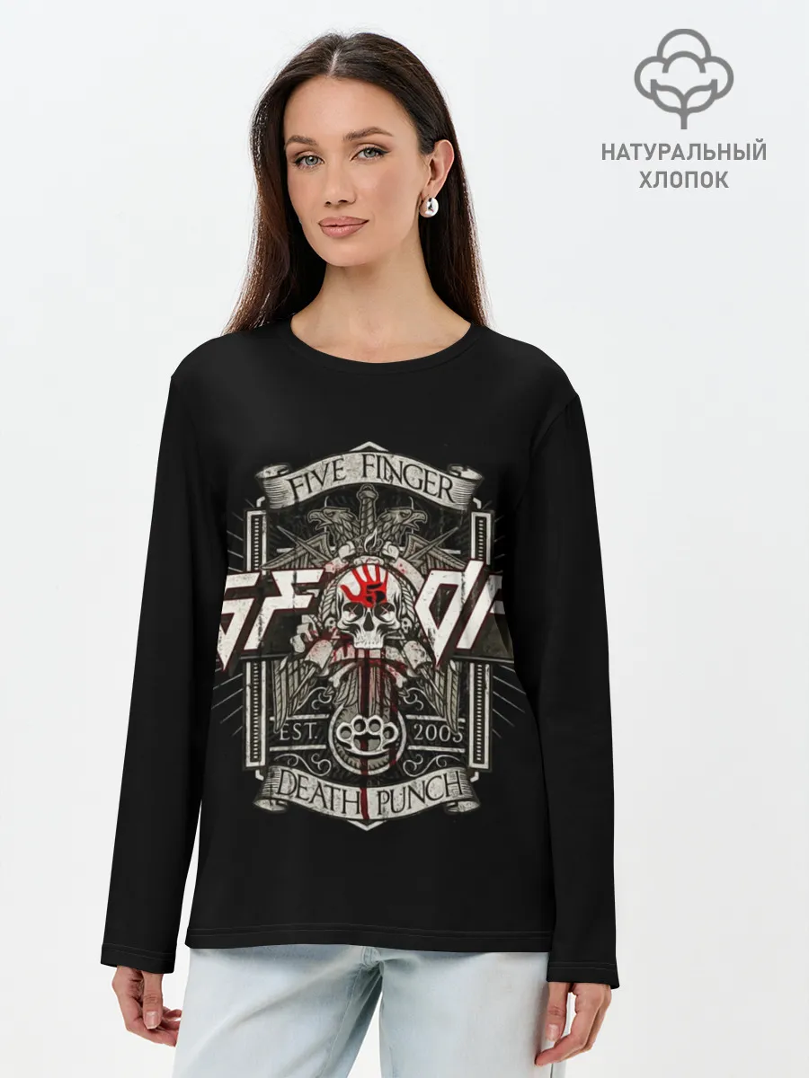 Лонгслив женский. Хлопок / Five Finger Death Punch