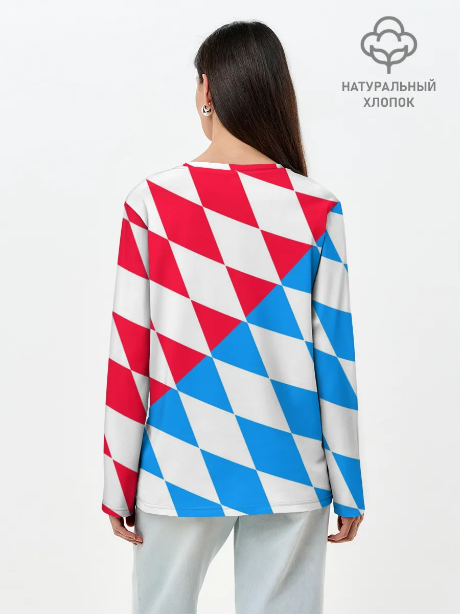 Лонгслив женский. Хлопок / ФК БАВАРИЯ / BAYERN / МЮНХЕН