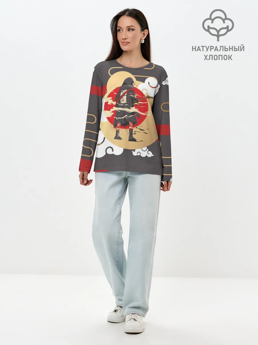 Лонгслив женский. Хлопок / Ниндзя. Япония