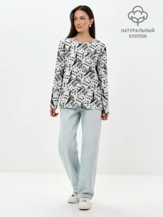 Лонгслив женский. Хлопок / Игральные Кости