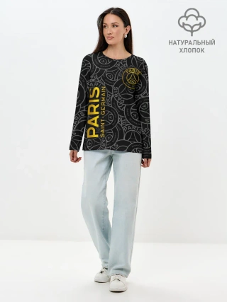Лонгслив женский. Хлопок / ФК ПСЖ / PARIS SAINT GERMAIN