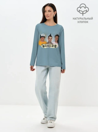 Лонгслив женский. Хлопок / Blink 182