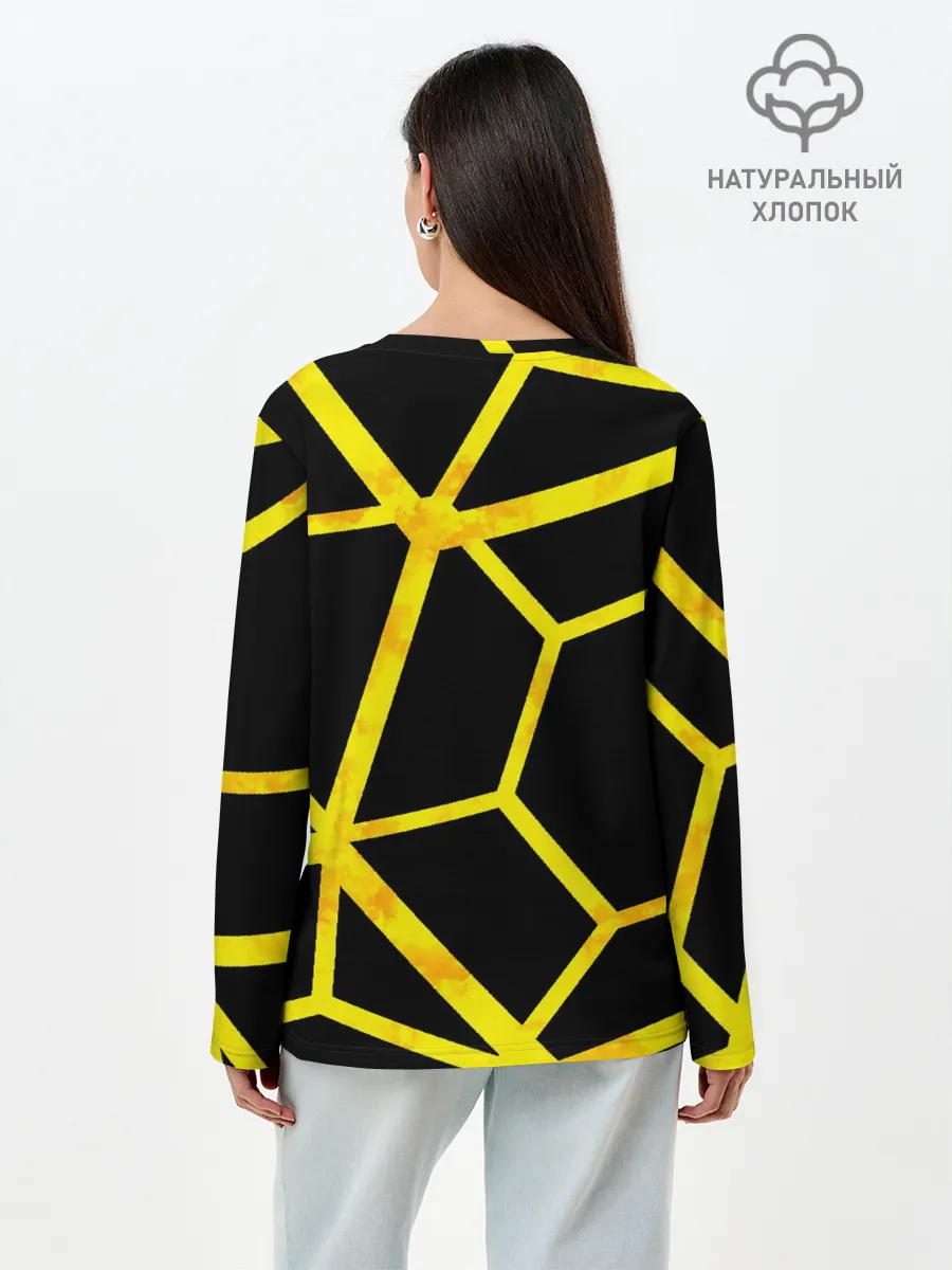 Лонгслив женский. Хлопок / Hexagon