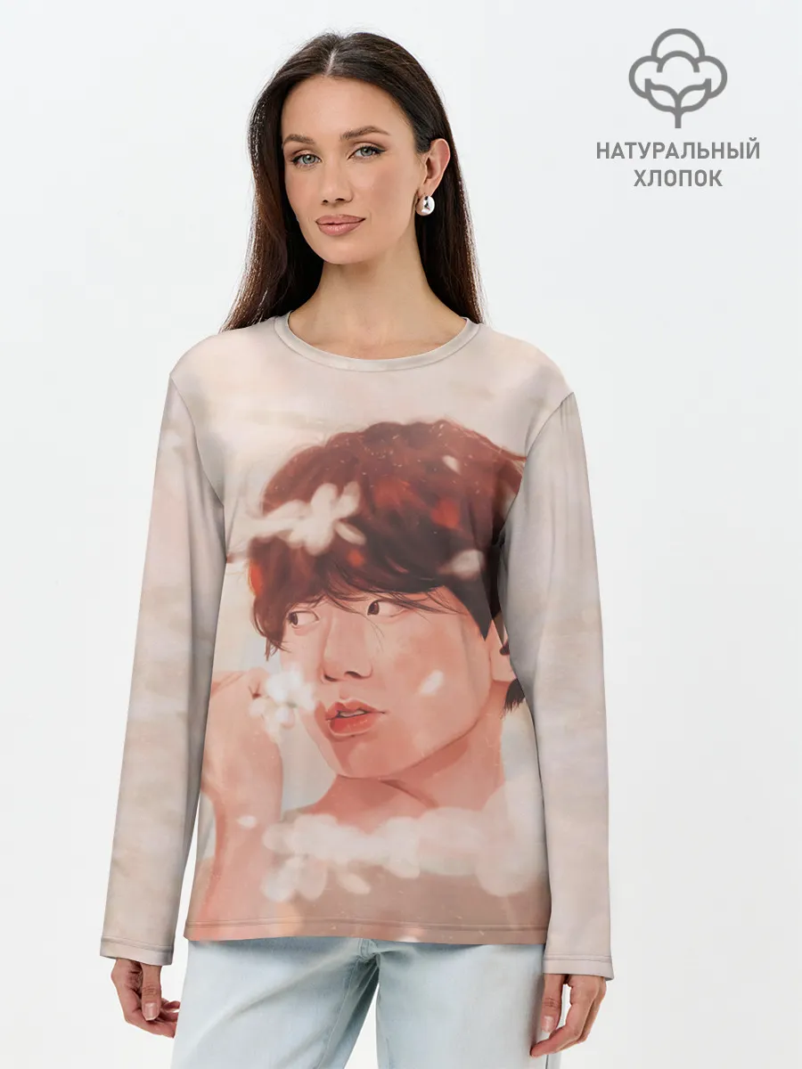 Лонгслив женский. Хлопок / J-Hope ART