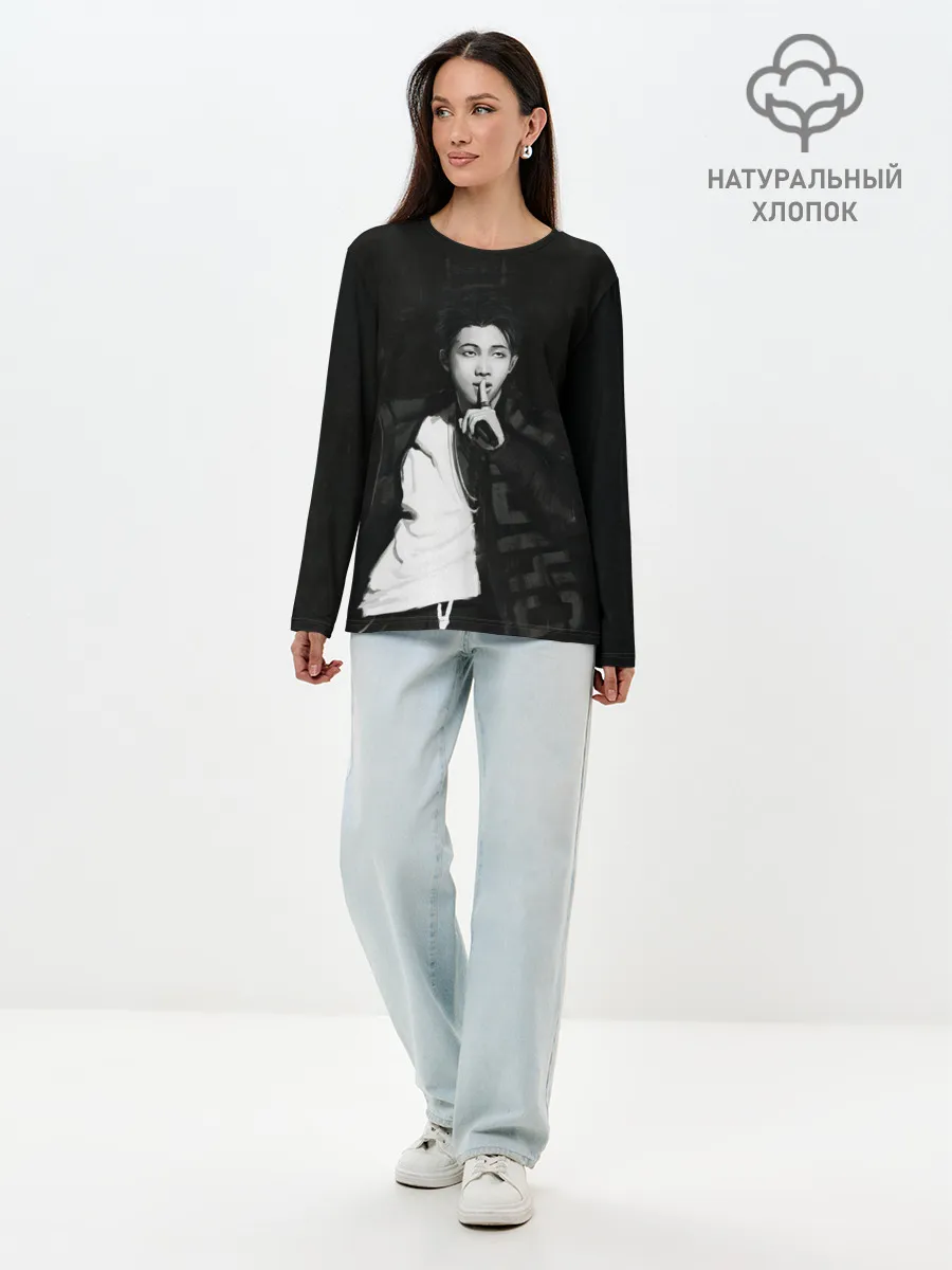 Лонгслив женский. Хлопок / Namjoon black