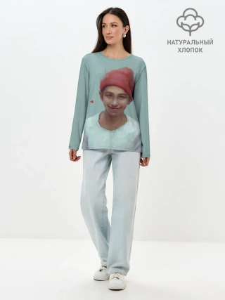 Лонгслив женский. Хлопок / BTS RM