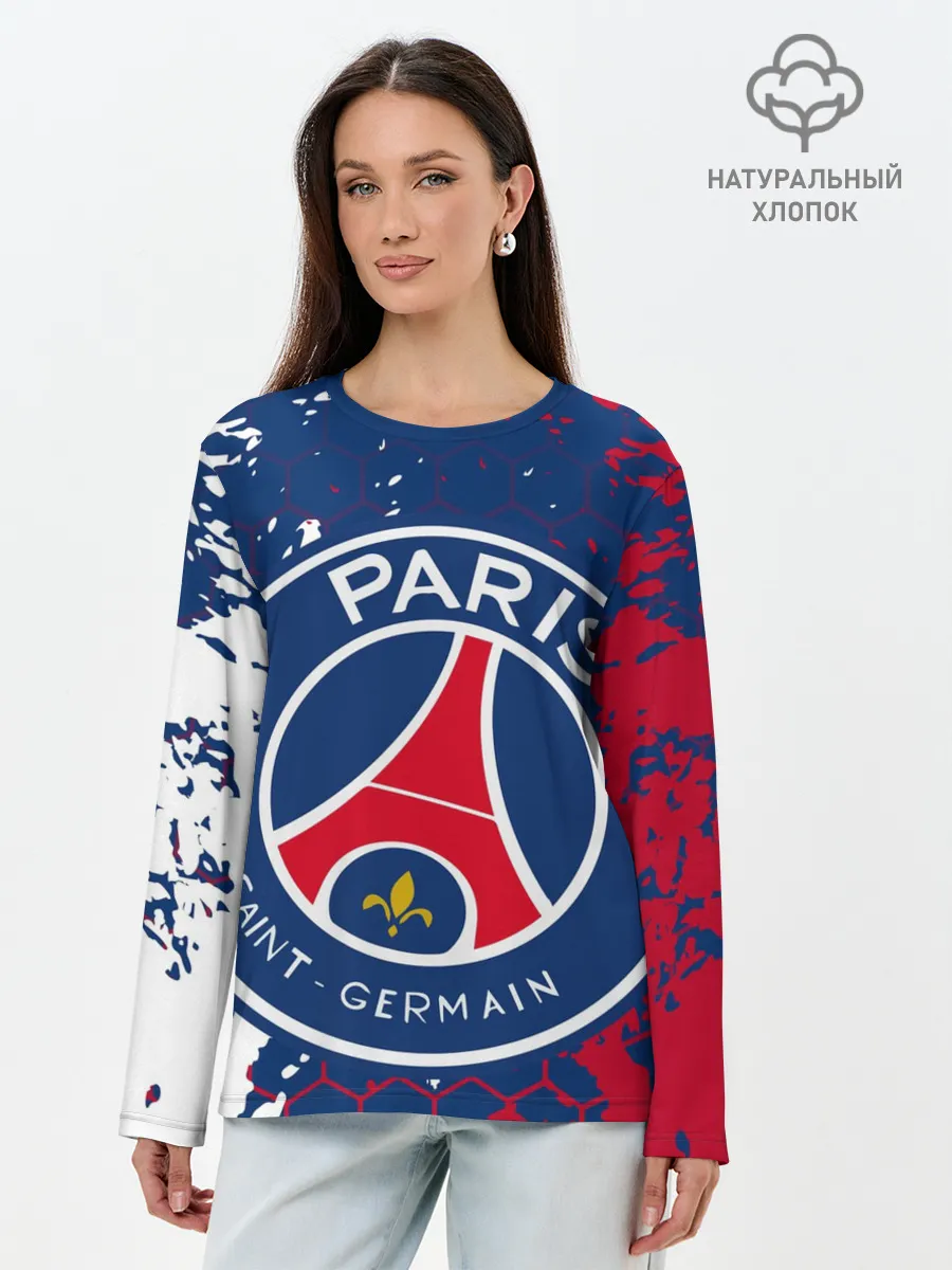 Лонгслив женский. Хлопок / ФК ПСЖ / FC PSG / PARIS SG