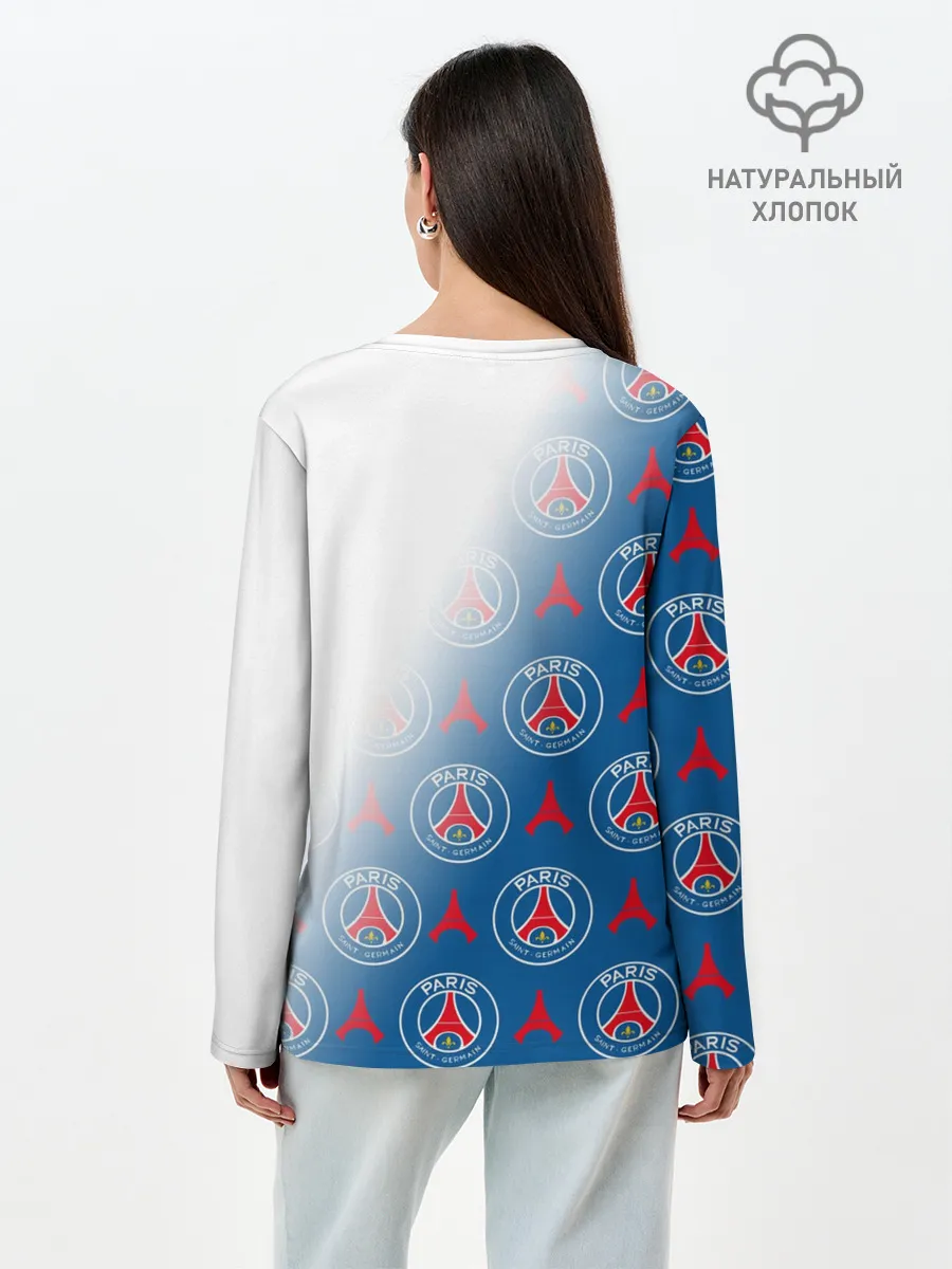 Лонгслив женский. Хлопок / ФК ПСЖ / PARIS SAINT GERMAIN