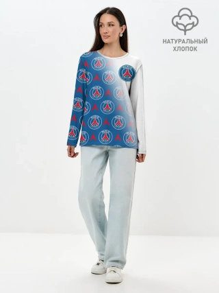 Лонгслив женский. Хлопок / ФК ПСЖ / PARIS SAINT GERMAIN