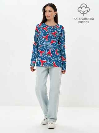 Лонгслив женский. Хлопок / ФК ПСЖ / PARIS SAINT GERMAIN