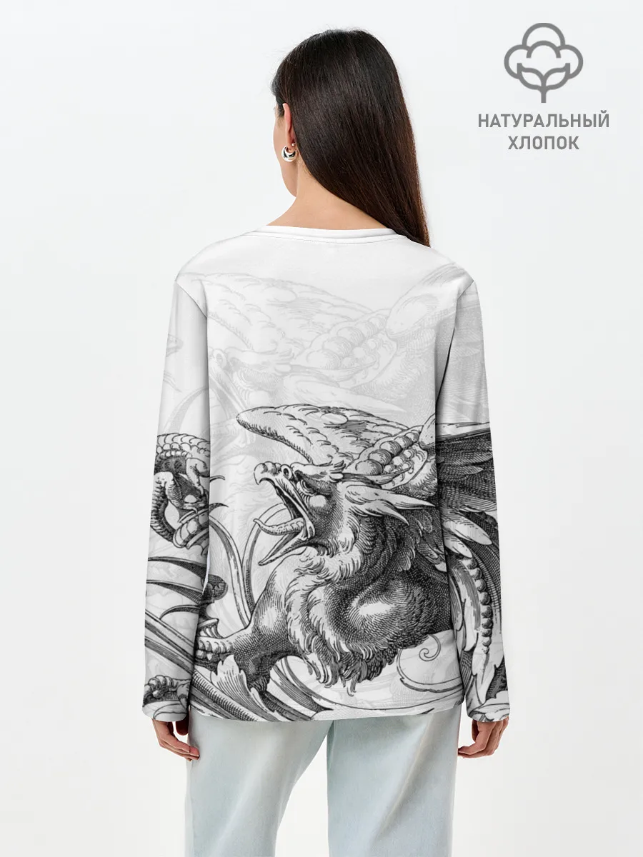 Лонгслив женский. Хлопок / Грифон