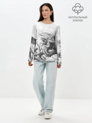 Лонгслив женский. Хлопок / Грифон