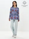 Лонгслив женский. Хлопок / Индийский Орнамент
