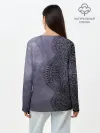 Лонгслив женский. Хлопок / Кружевной Узор