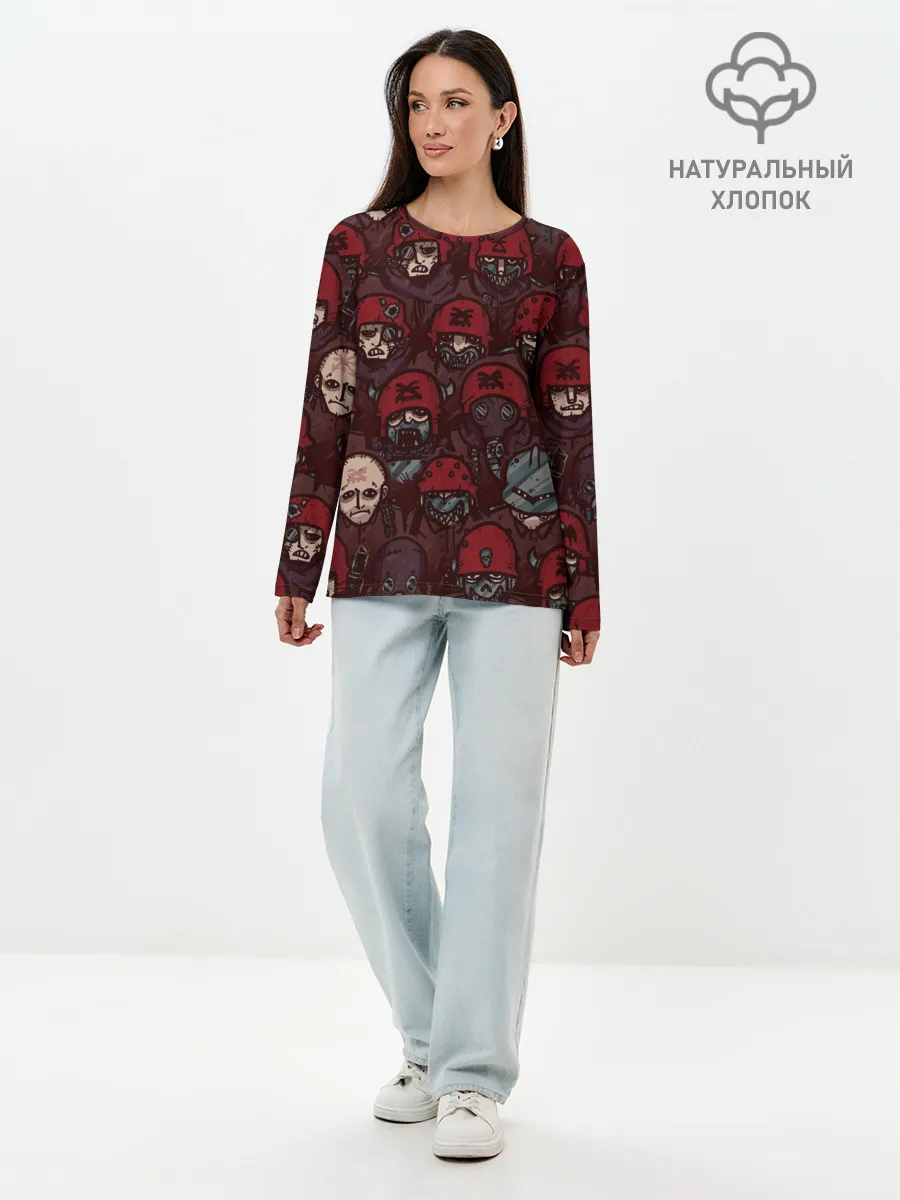 Лонгслив женский. Хлопок / BLOODPACT
