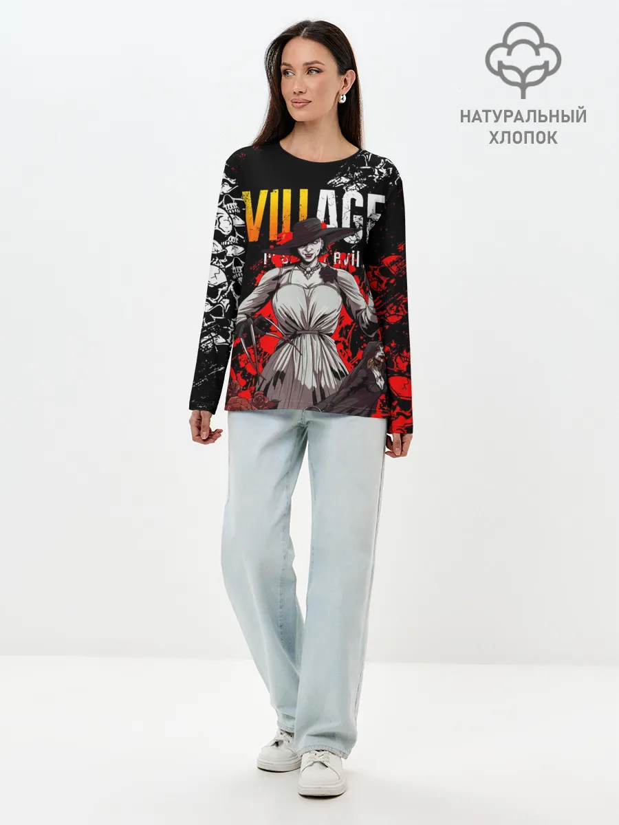 Лонгслив женский. Хлопок / RESIDENT EVIL 8 / ДИМИТРЕСКУ