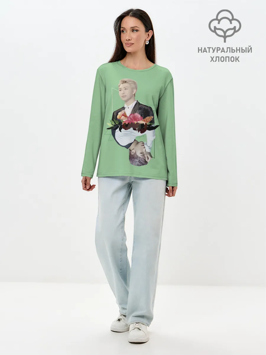 Лонгслив женский. Хлопок / RM x J-Hope