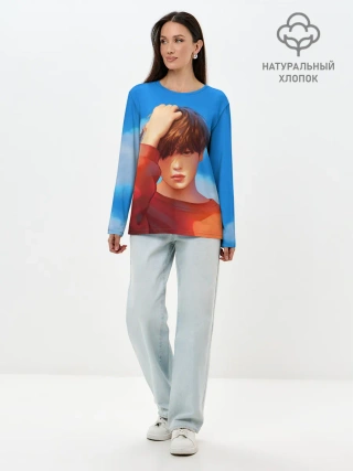 Лонгслив женский. Хлопок / Park Jimin Art