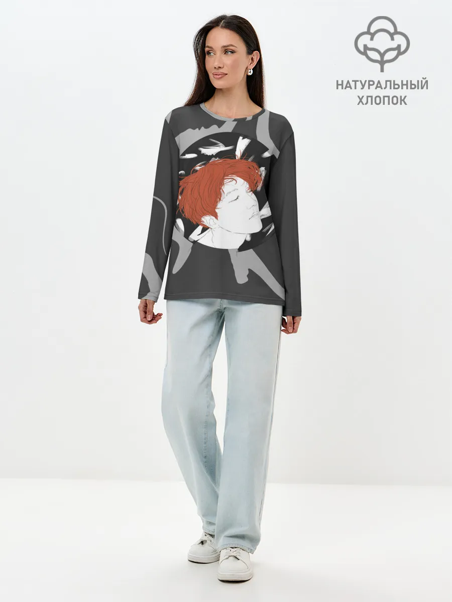 Лонгслив женский. Хлопок / BTS Style