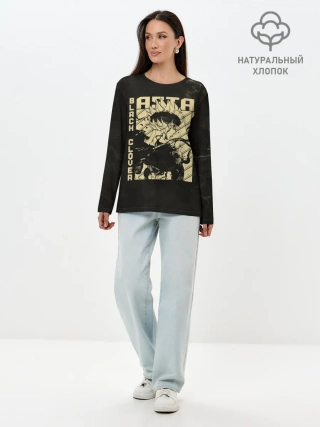 Лонгслив женский. Хлопок / Asta Black Clover