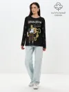 Лонгслив женский. Хлопок / Ями Сукехиро Чёрный клевер