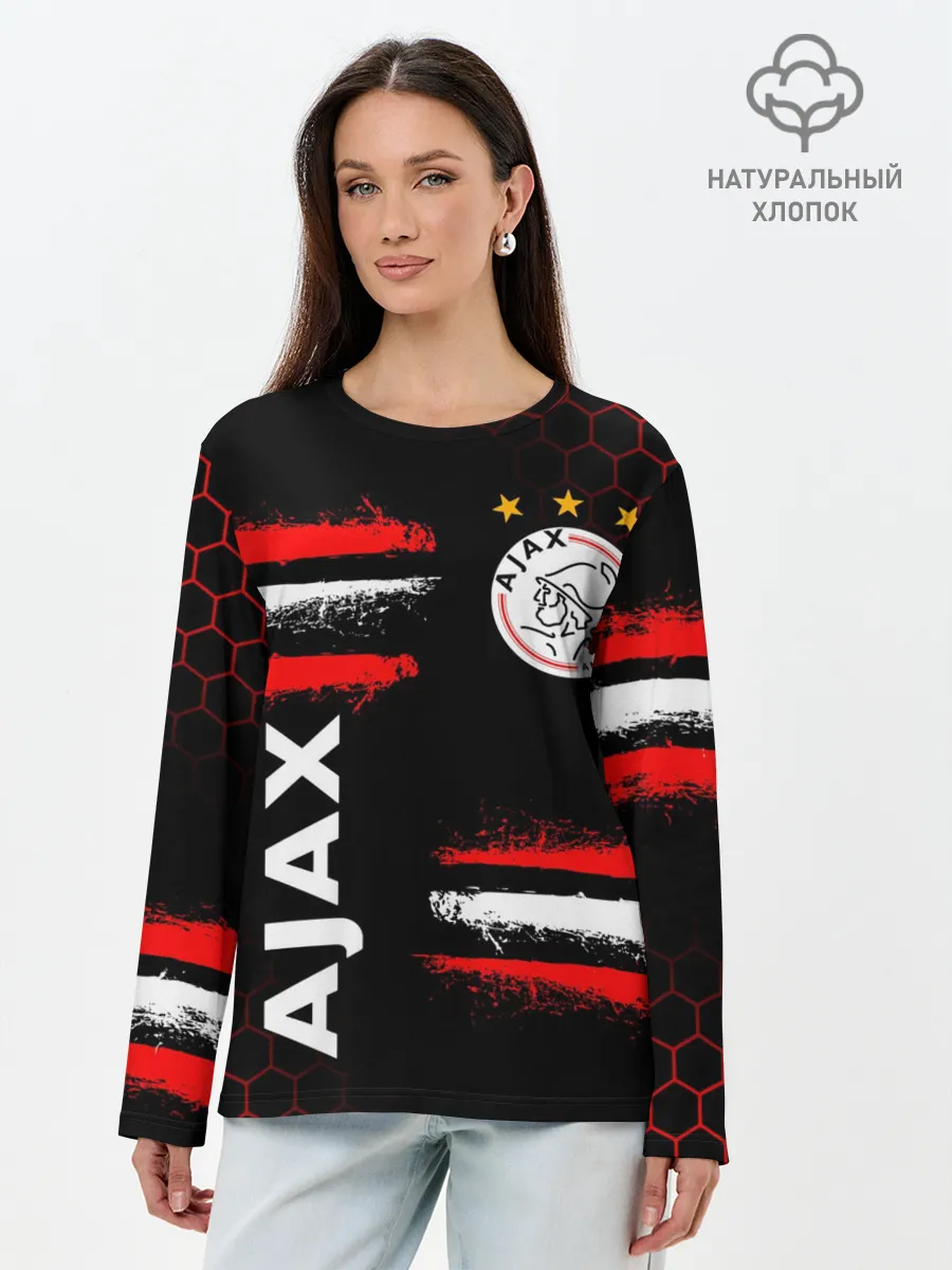 Лонгслив женский. Хлопок / FC AJAX AMSTERDAM / ФК АЯКС