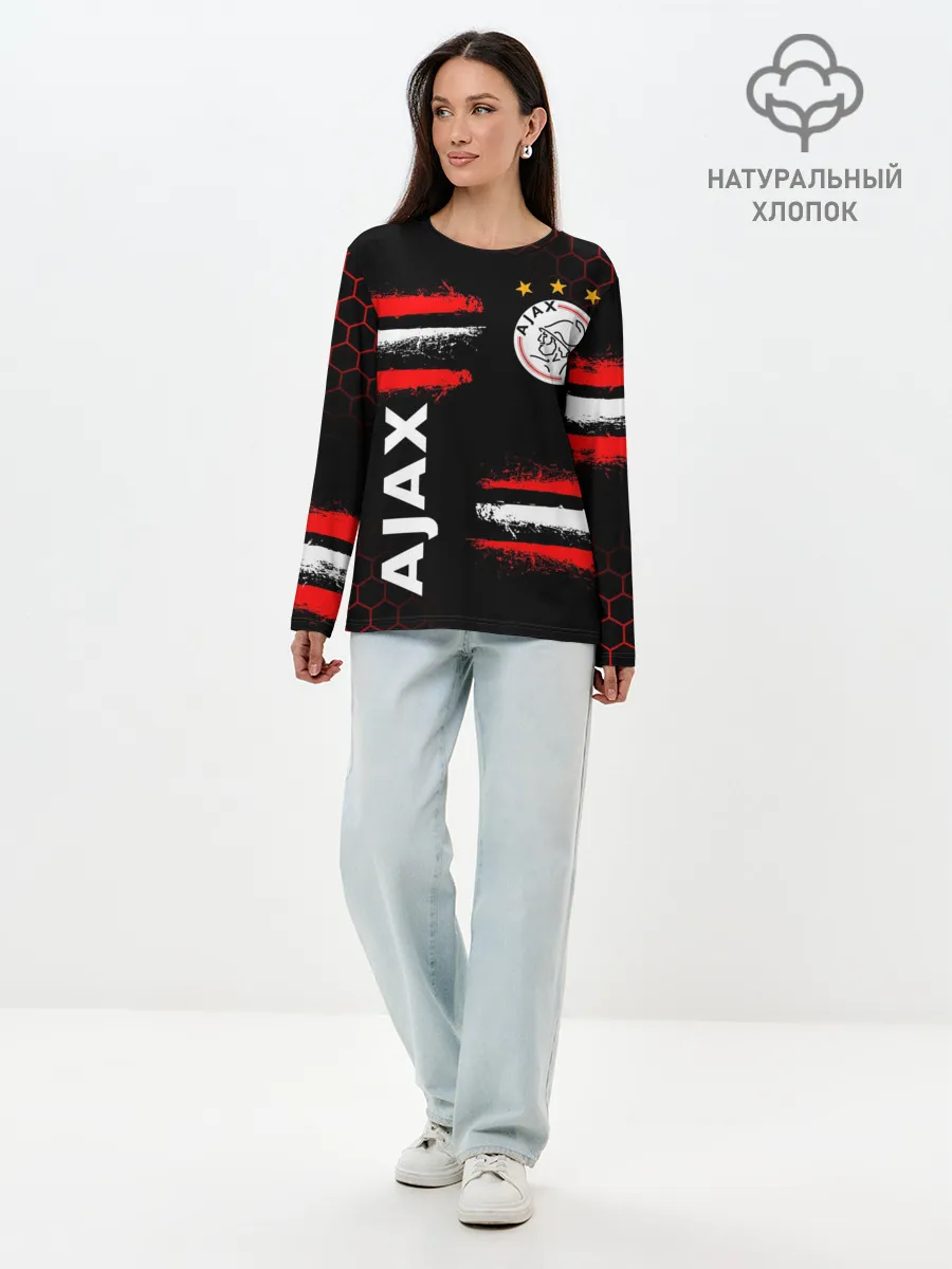 Лонгслив женский. Хлопок / FC AJAX AMSTERDAM / ФК АЯКС