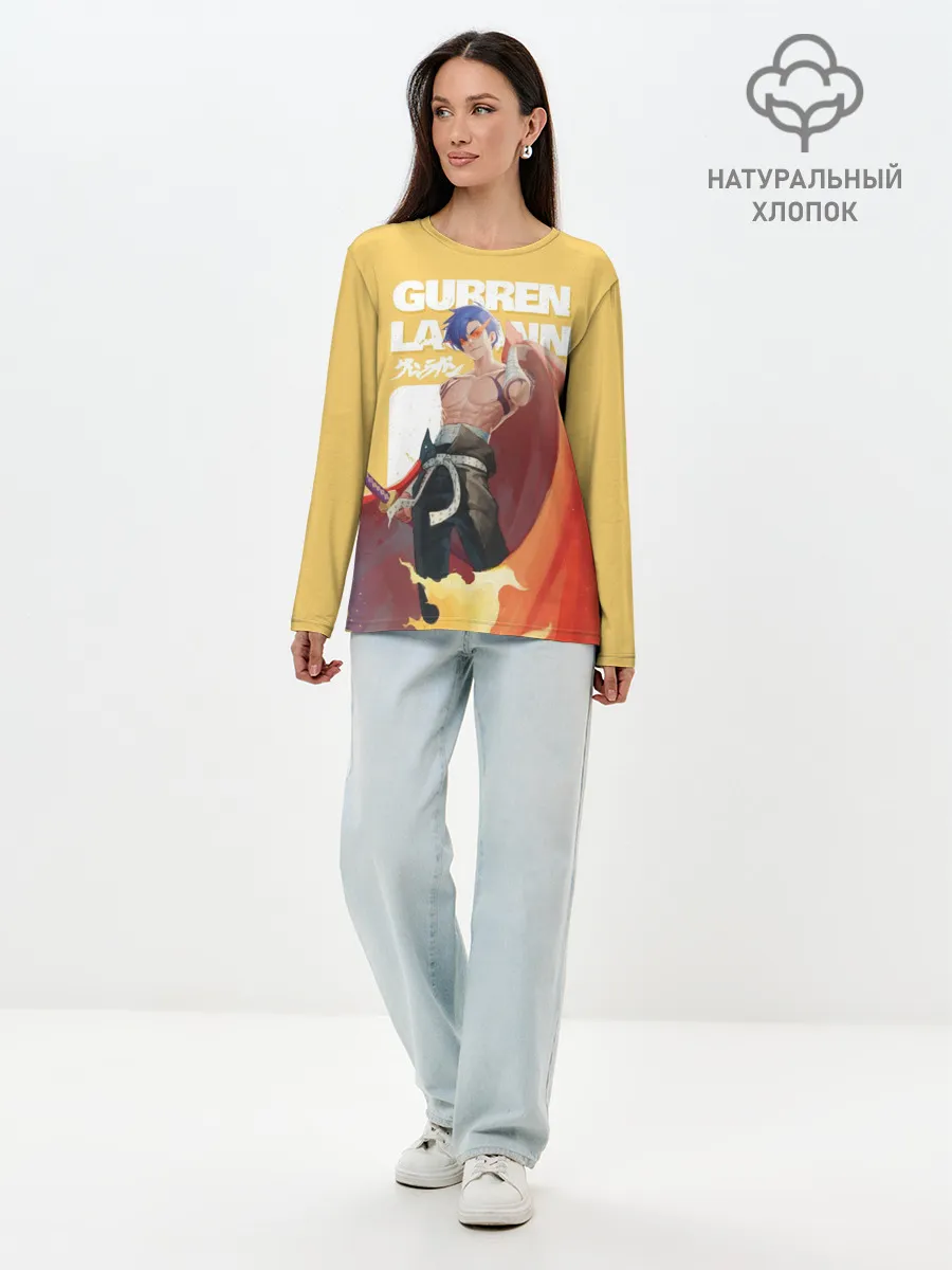 Лонгслив женский. Хлопок / Гуррен Лаганн Камина