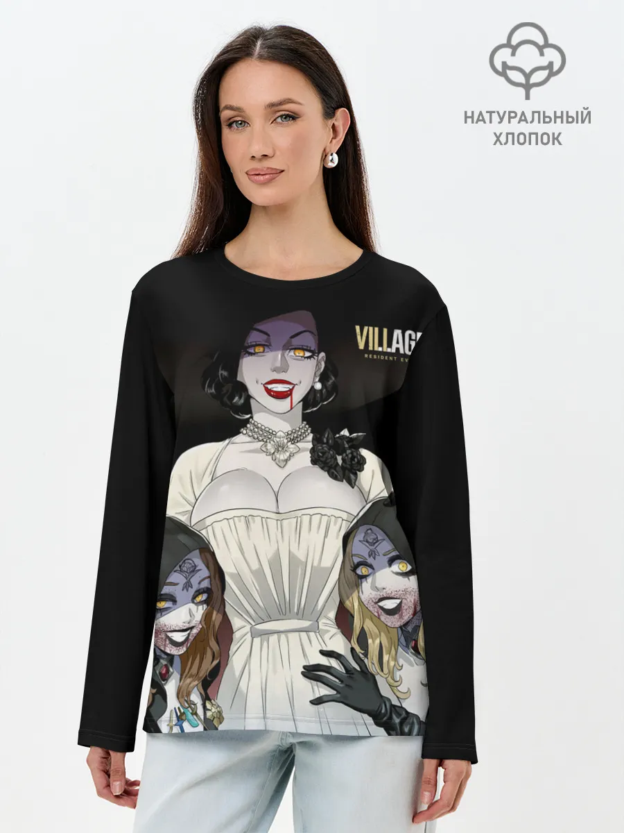 Лонгслив женский. Хлопок / Resident Evil Village