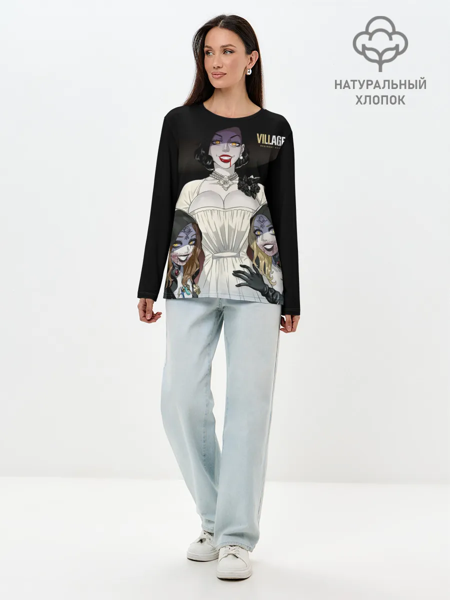 Лонгслив женский. Хлопок / Resident Evil Village