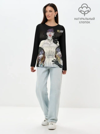 Лонгслив женский. Хлопок / Resident Evil Village