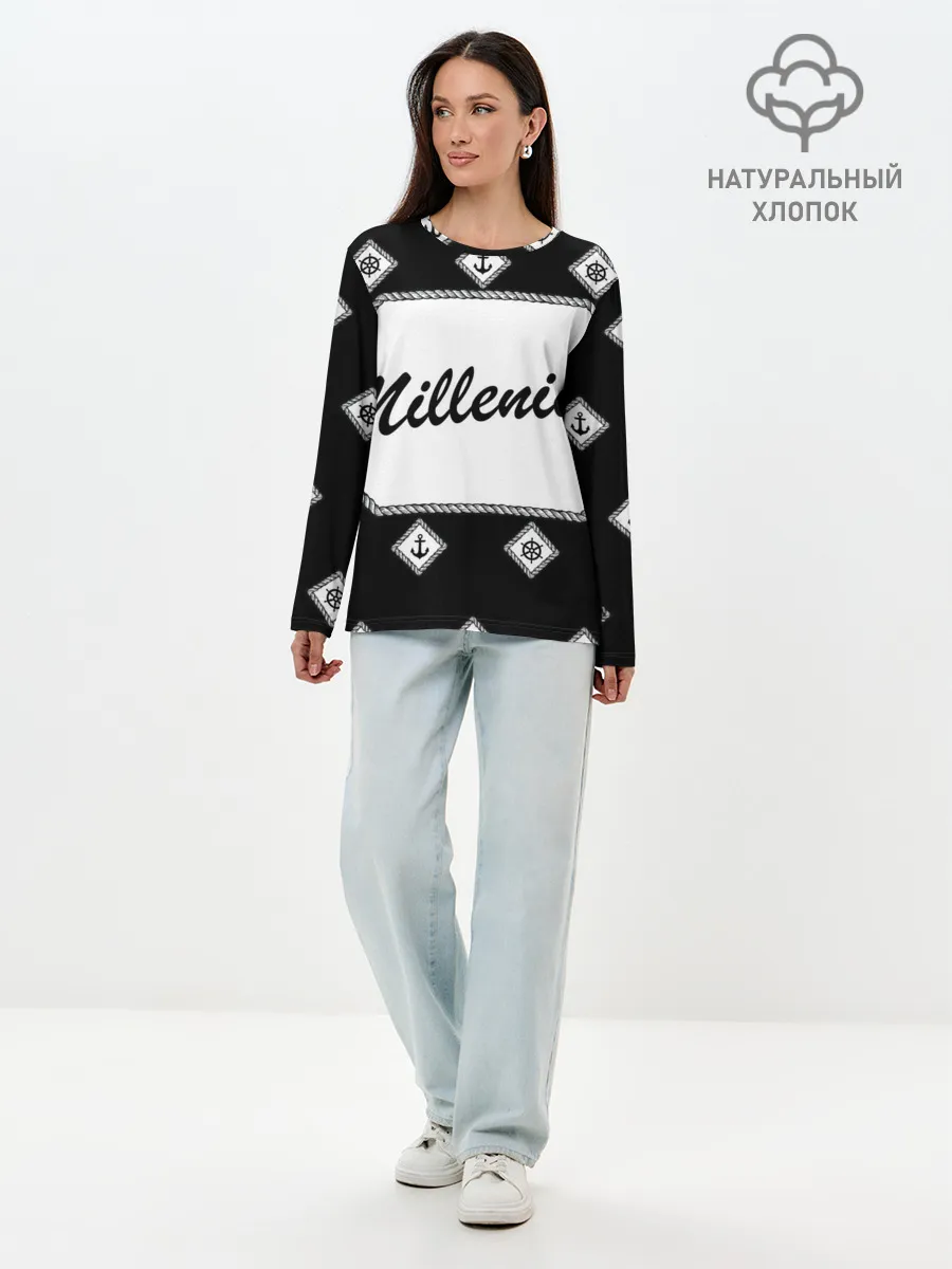 Лонгслив женский. Хлопок / Millenium