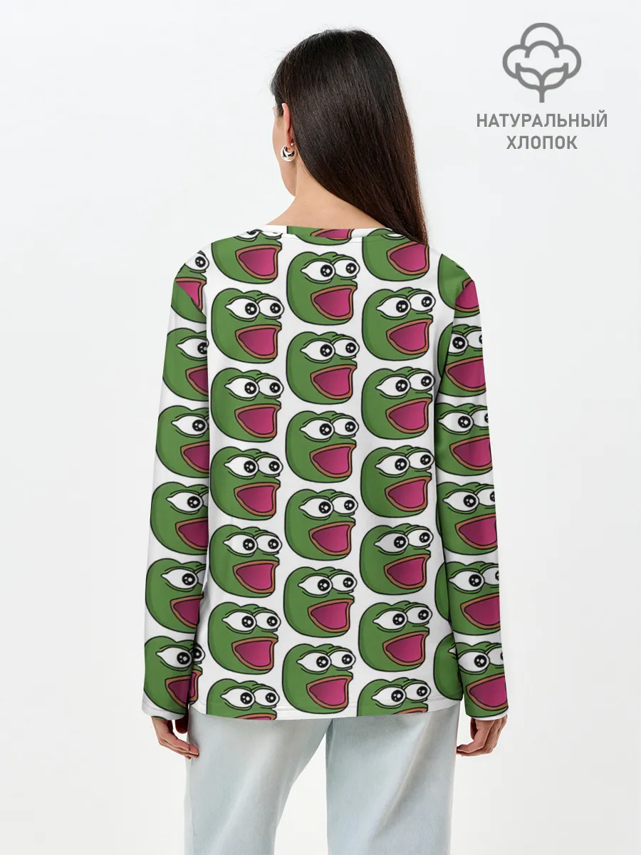 Лонгслив женский. Хлопок / Poggers Pattern