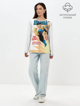 Лонгслив женский. Хлопок / НЕУЯЗВИМЫЙ | INVINCIBLE