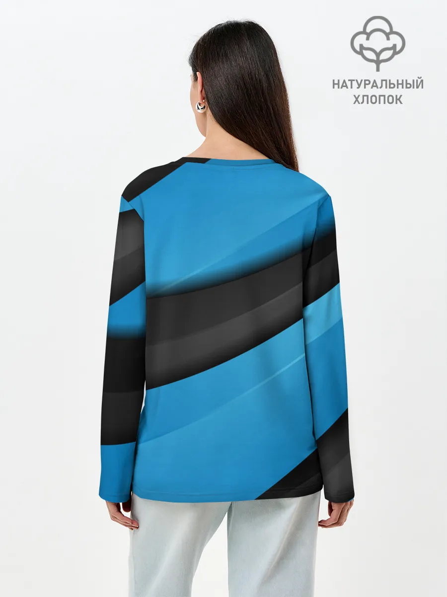 Лонгслив женский. Хлопок / Blue Sport Style