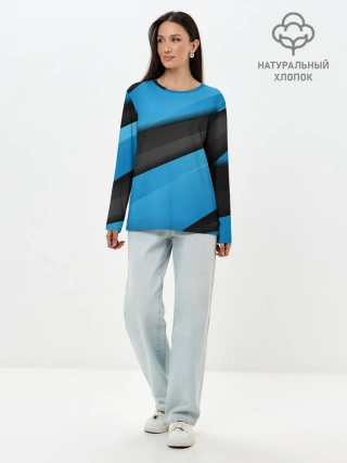Лонгслив женский. Хлопок / Blue Sport Style